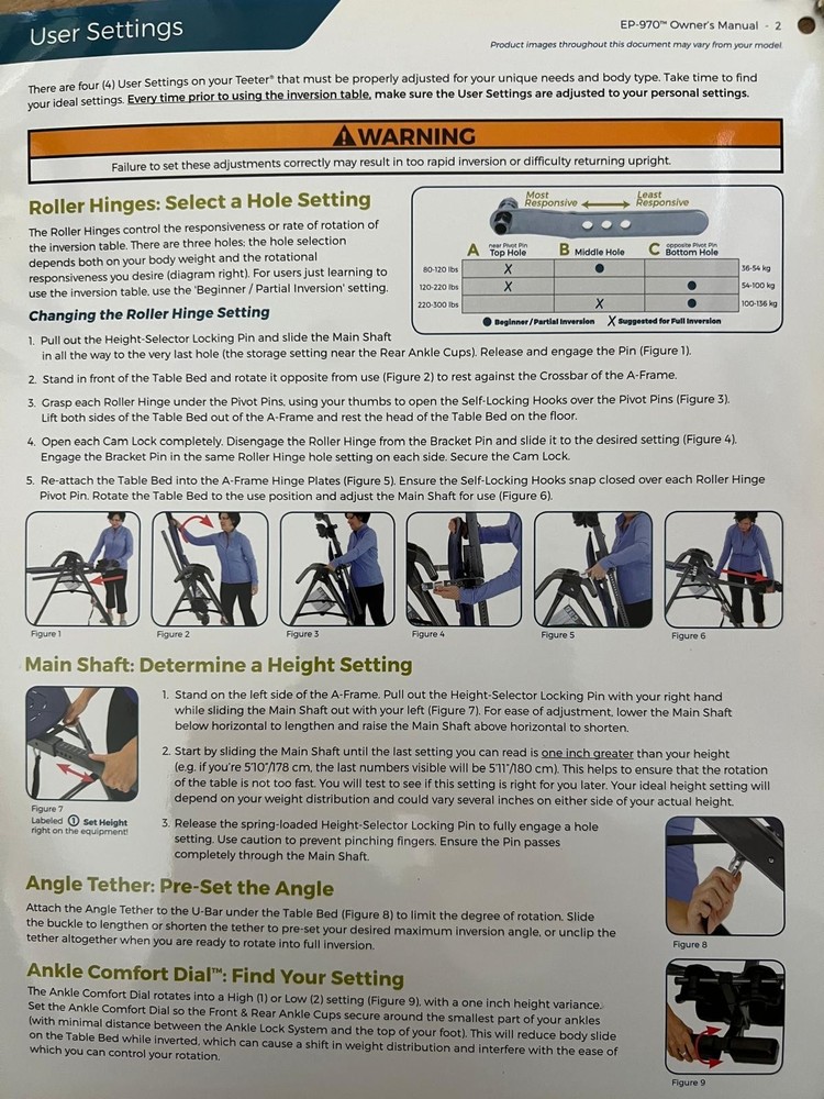 Teeter EP-970 Inversion Table GREAT condition