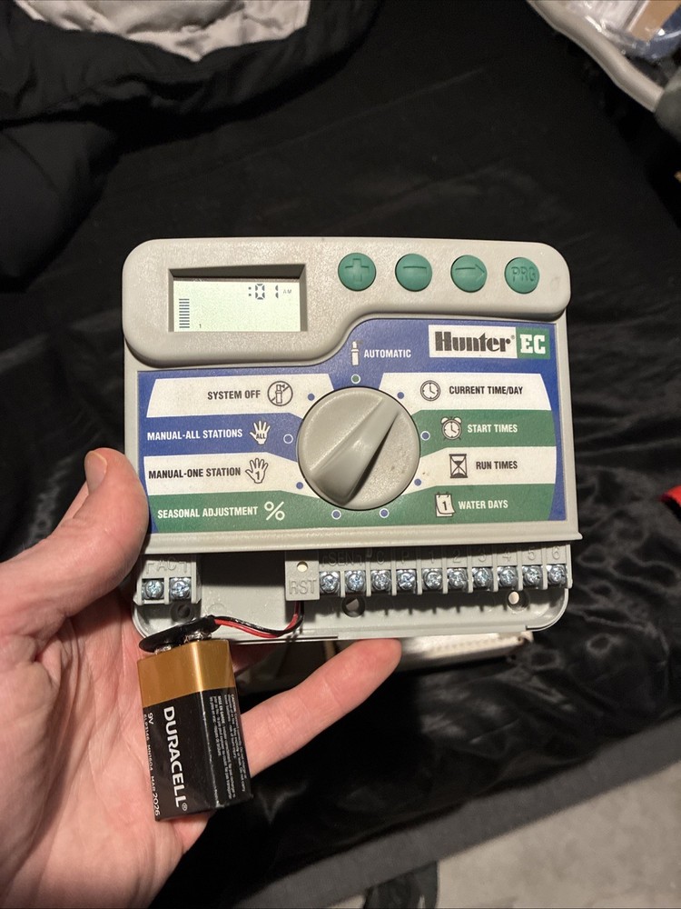 Hunter EC-600i 6-zone Sprinkler Controller Watering Timer NO Power Adapter Vf2