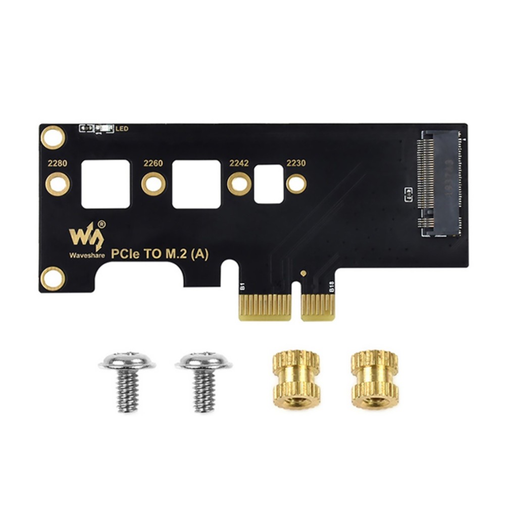 PCIe to M.2 Adapter Card with LED Light for Raspberry Pi RPI Compute Module 4 a