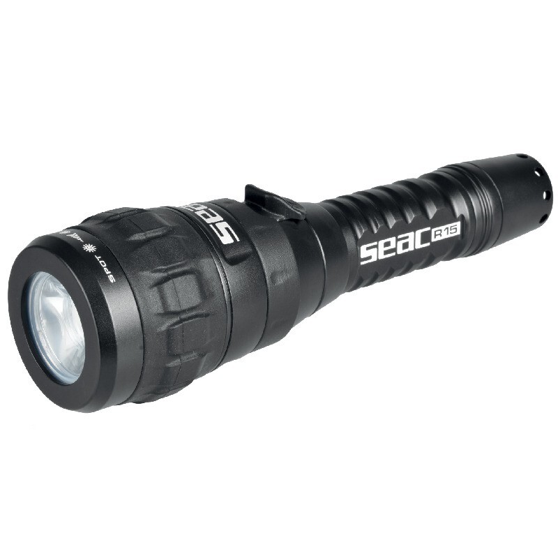 SEAC R15 LIGHT CHARCOL GRAY LED FLASHLIGHT LITHIUM BATTERY