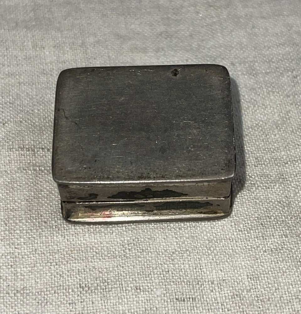 Vintage Volupte Sterling Monogrammed Pill Box