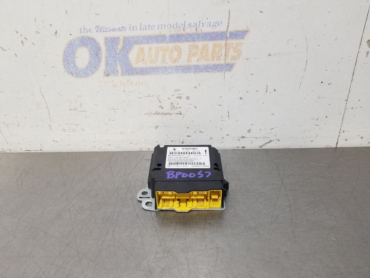 14 2014 MASERATI GHIBLI SQ4 SRS CONTROL MODULE 670007061