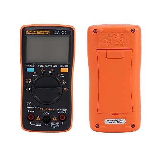 True RMS Digital Multimeter with Continuity & Diode Test, AC DC Voltage,
