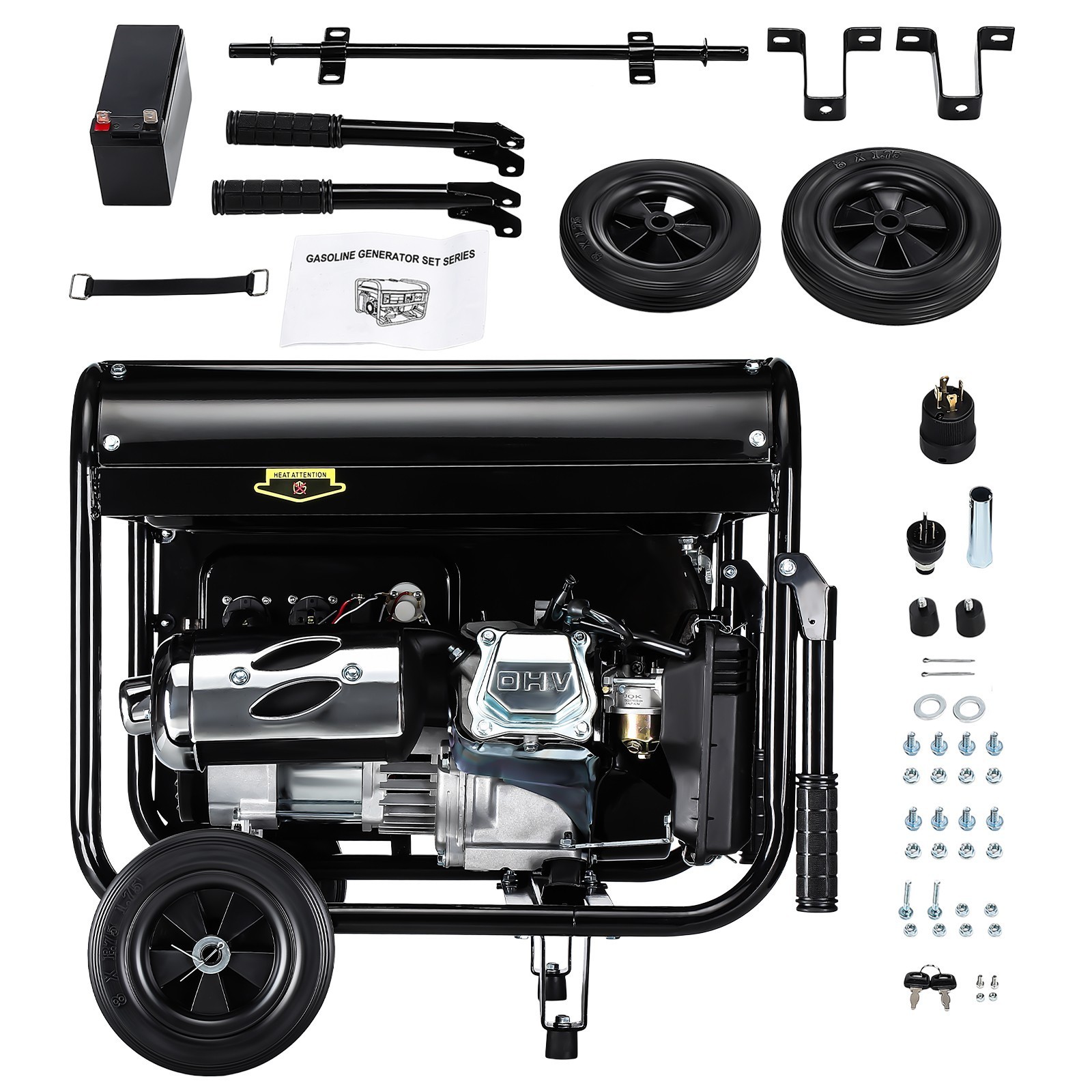 3000W Portable Inverter Generator Gas Powered Quiet For Home Backup Construction