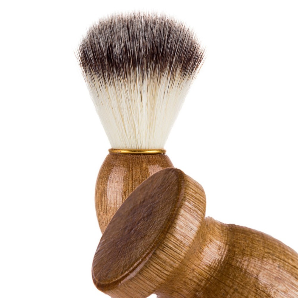 Small Beard Brush with Handle Shaving Men Barber Professional for