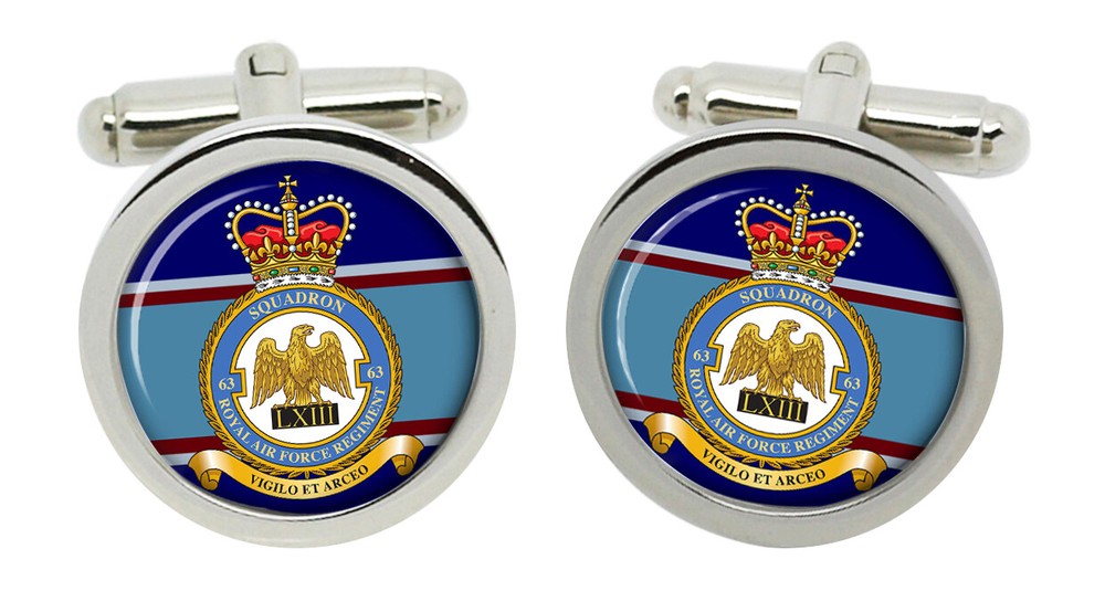 RAF Regiment 63 Squadron Cufflinks in Box