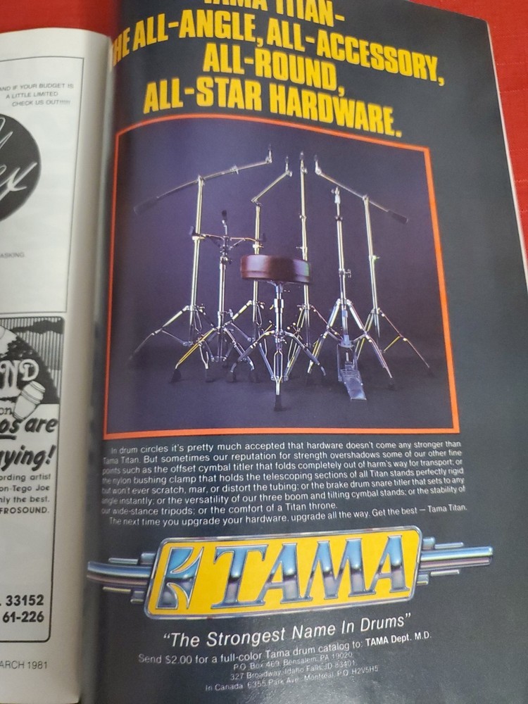 Peter Criss KISS Modern Drummer 1981 Rare