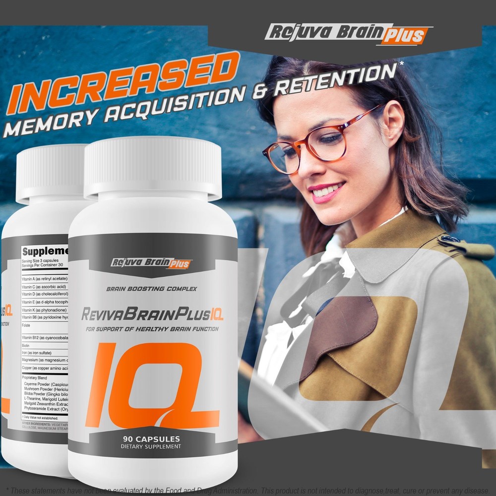 Reviva Brain Plus IQ - Support Healthy Brain Function - Brain Boosting Complex