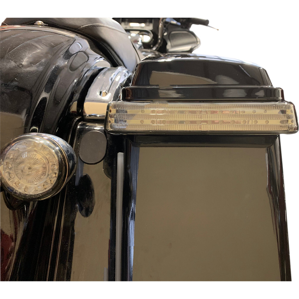 Custom Dynamics Saddlebag LED Lights, Sequential, Chrome/Smoke | PB-SBSEQ-BCM4CS