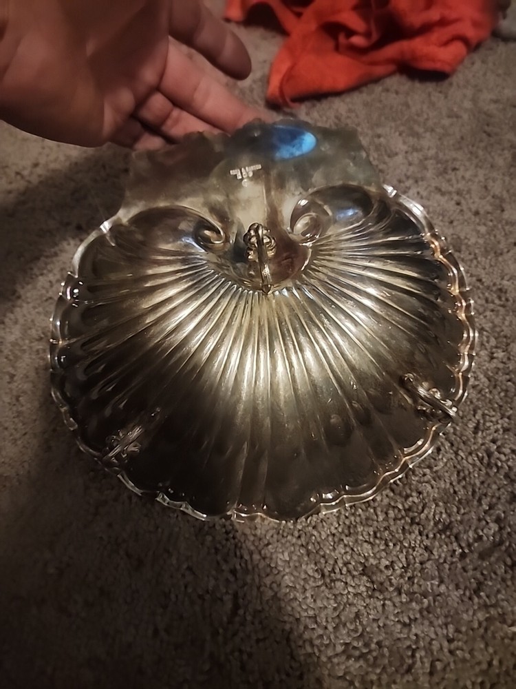 Reed and Barton 209 Silverplate Scallop Shell Grapes Serving Dish