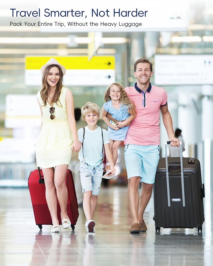 2PACK Travel Vacuum Bags With Wireless Pump Airtight & Waterproof For Traveling