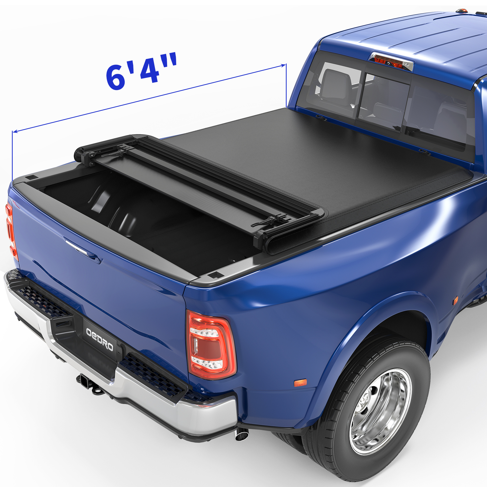 4 Fold 6.4' Bed Soft Tonneau Cover For 2003-2026 Dodge Ram 1500 2500 3500 Truck