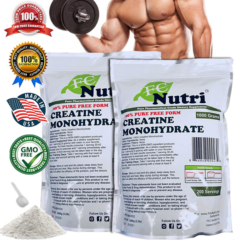 BUNDLE MICRONIZED CREATINE Monohydrate Powder Supplement Bundle Pack