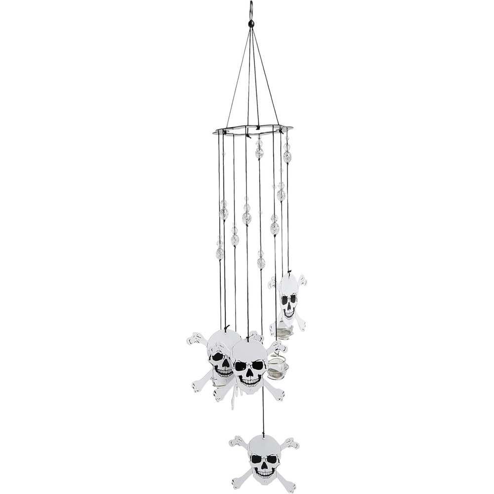 Skull and Crossbones Wind Chime Outdoor Garden Windchime