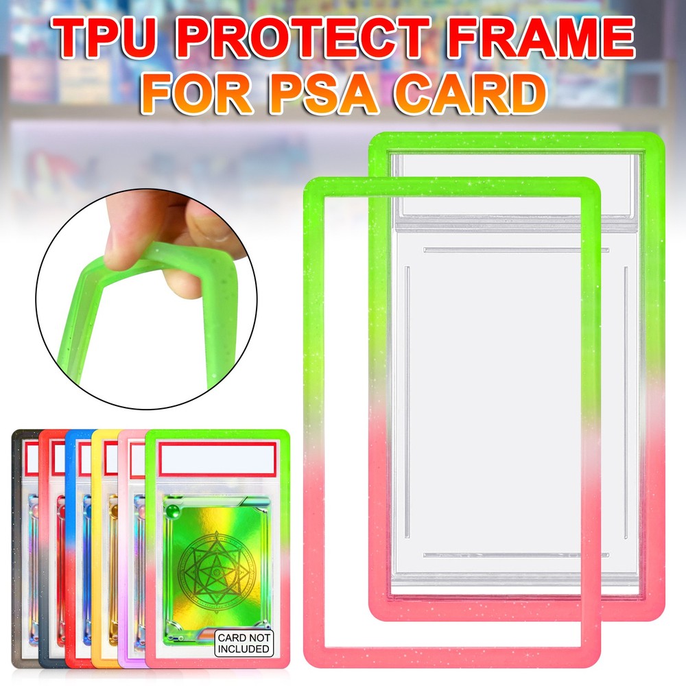 1/5/10x Gradient Slab Bumper Guard Protector TPU Stackable PSA Graded Cards