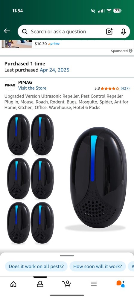 Electronic Pest Repeller Plug-In for Home Use Ultrasonic