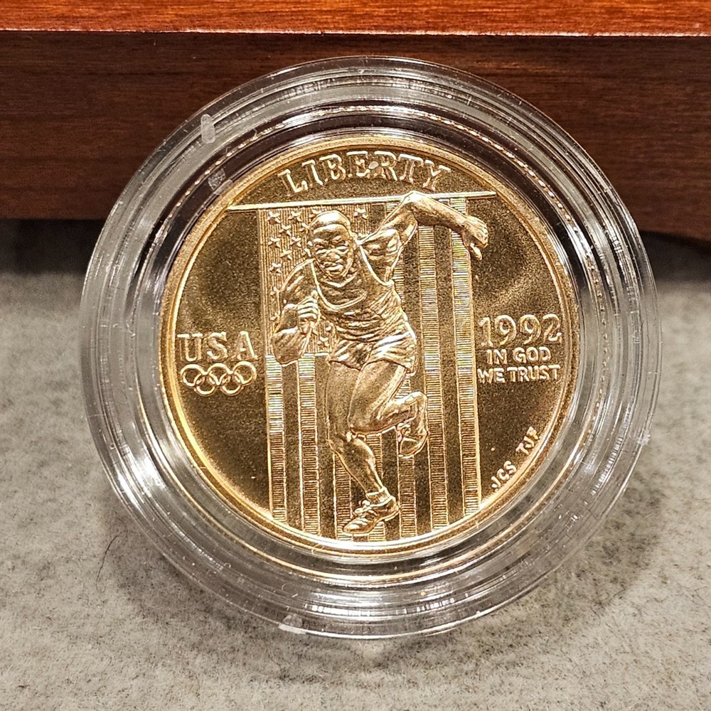 1992 GOLD/SILVER Olympic Proof Set Proof/Unc Box COA