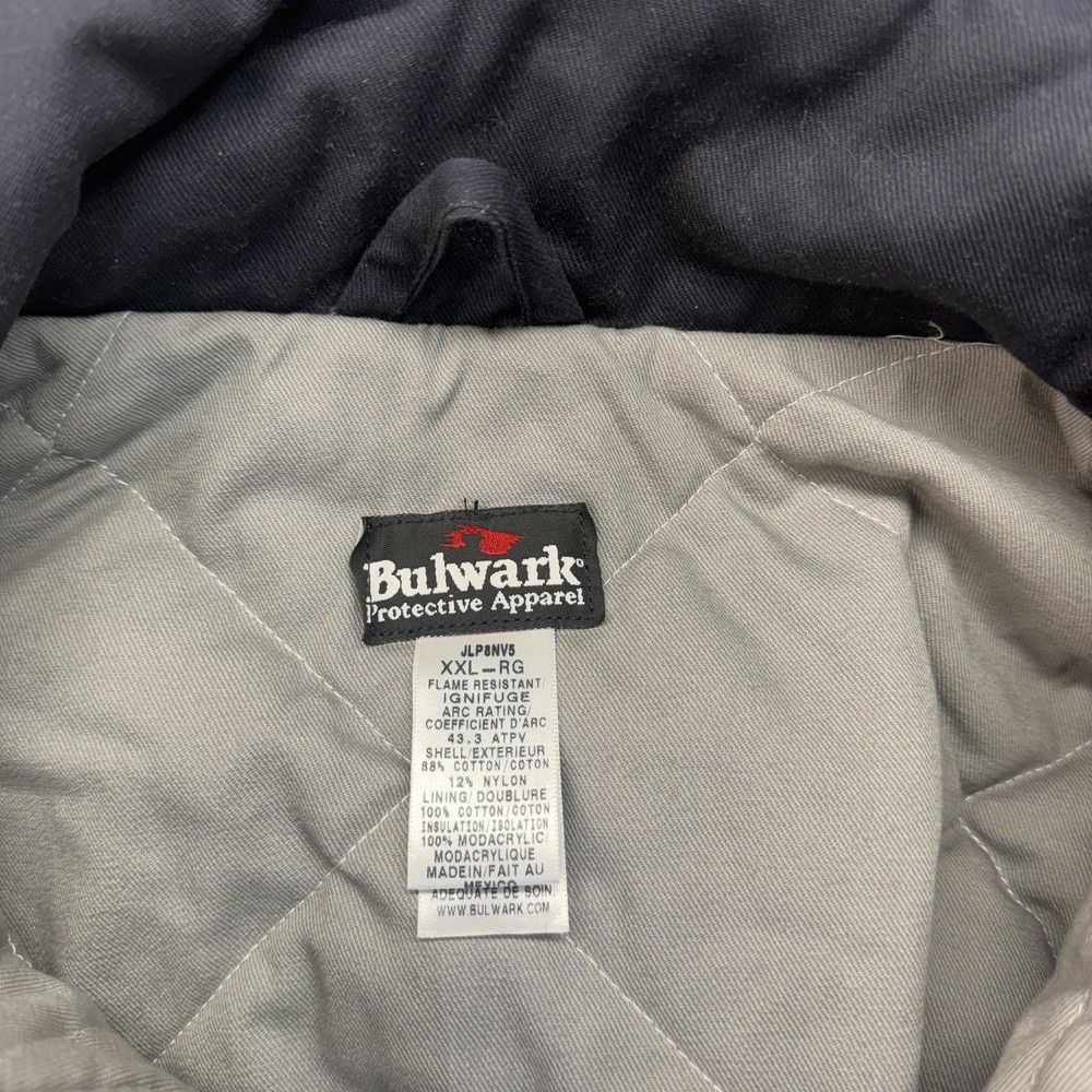 Bulwark FR Flame Resistant Deluxe Parka Navy Blue Work Jacket