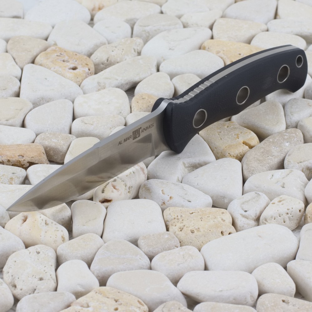 Al Mar S.E.R.E. Operator 30 Fixed Blade Knife Black G10 D2 Tool Steel