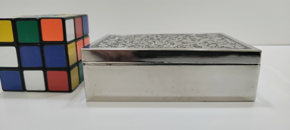 MANDALIAN MFG Co Silverplate Cigarette Box c. 1920s