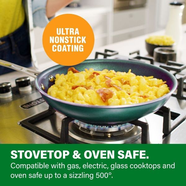 Granitestone Emerald 10" Premium Nonstick Coating Fry Pan with Stay Cool Handle