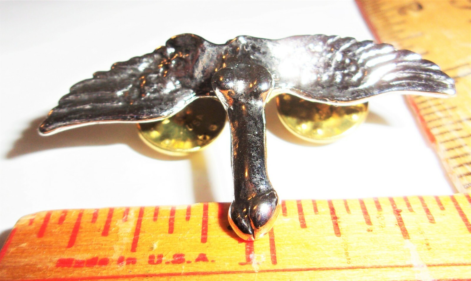 Flying Penis pin vintage dick collectible old biker vest pinback "Winged Wonder"