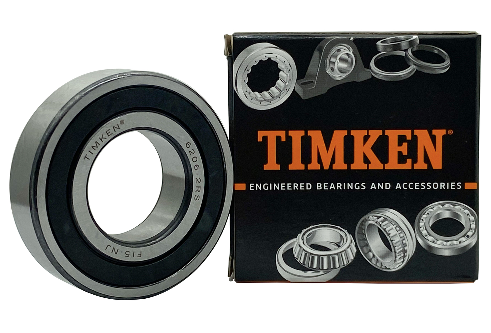 (2PACK) TIMKEN 6206-2RS 30X62X16MM Double Rubber Seal Bearings USA Brand