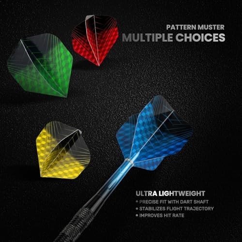 12 Pack Soft Tip Darts Set - 17g Plastic Tip Darts with 40 Extra Tips & Case