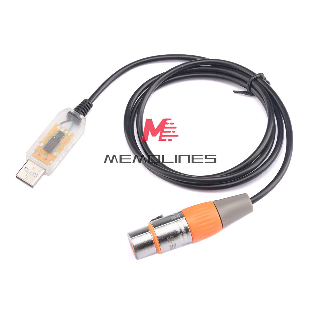 USB to DMX Interface Adapter Cable Stage Light PC DMX512 Controller Dimmer DMX