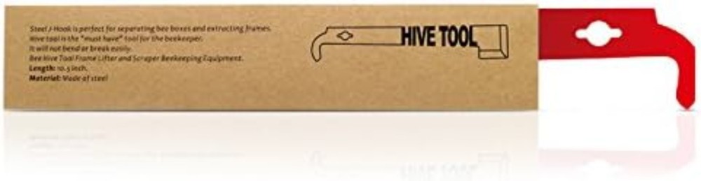 Essential 10-1/2" J Hook Hive Tool - Sturdy Beekeeping Frame Lifter & Scraper