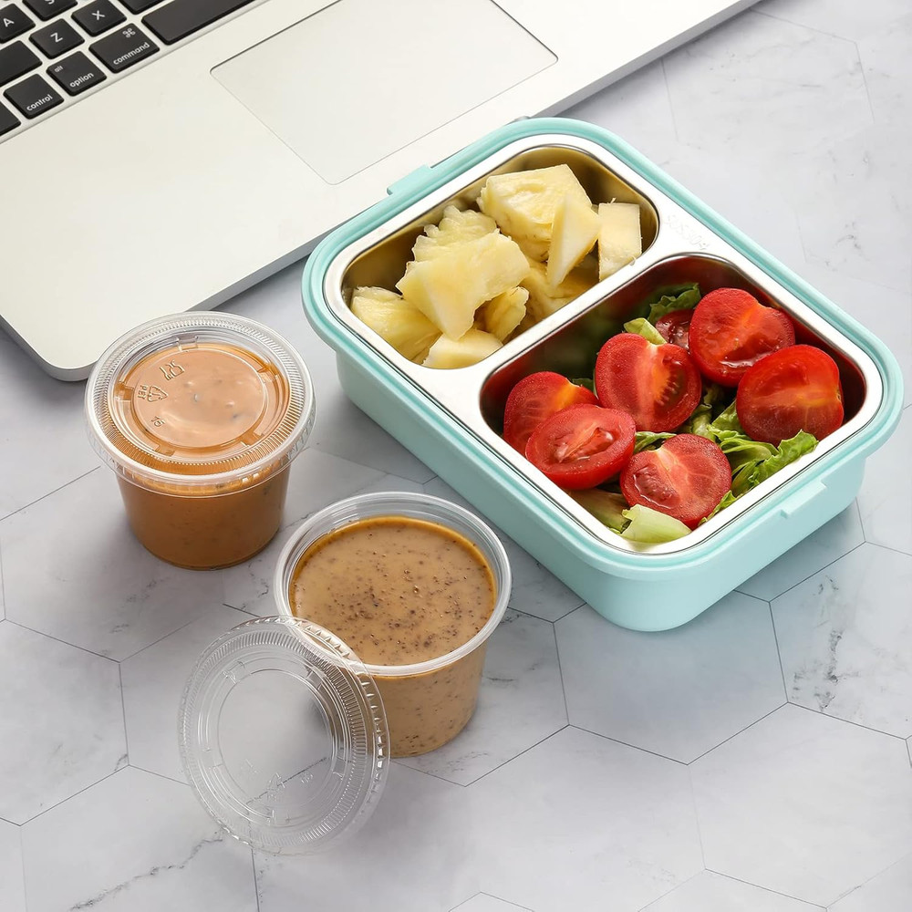 Portion Cups with Lids, 240 Sets - 5.5 Oz Airtight, Stackable Souffle Cups, Sala