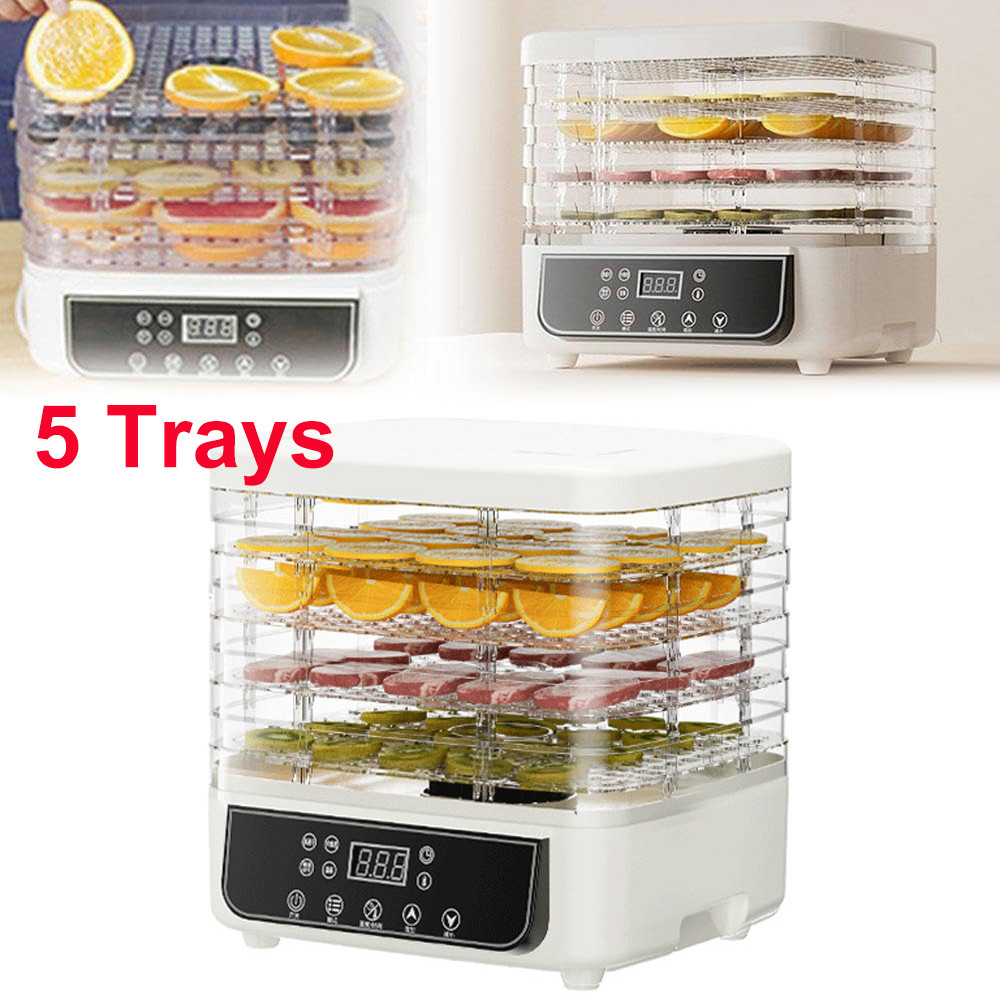 5 Trays Electric Food Dehydrator Commercial Fruit Jerky Beef Meat Dryer Machine