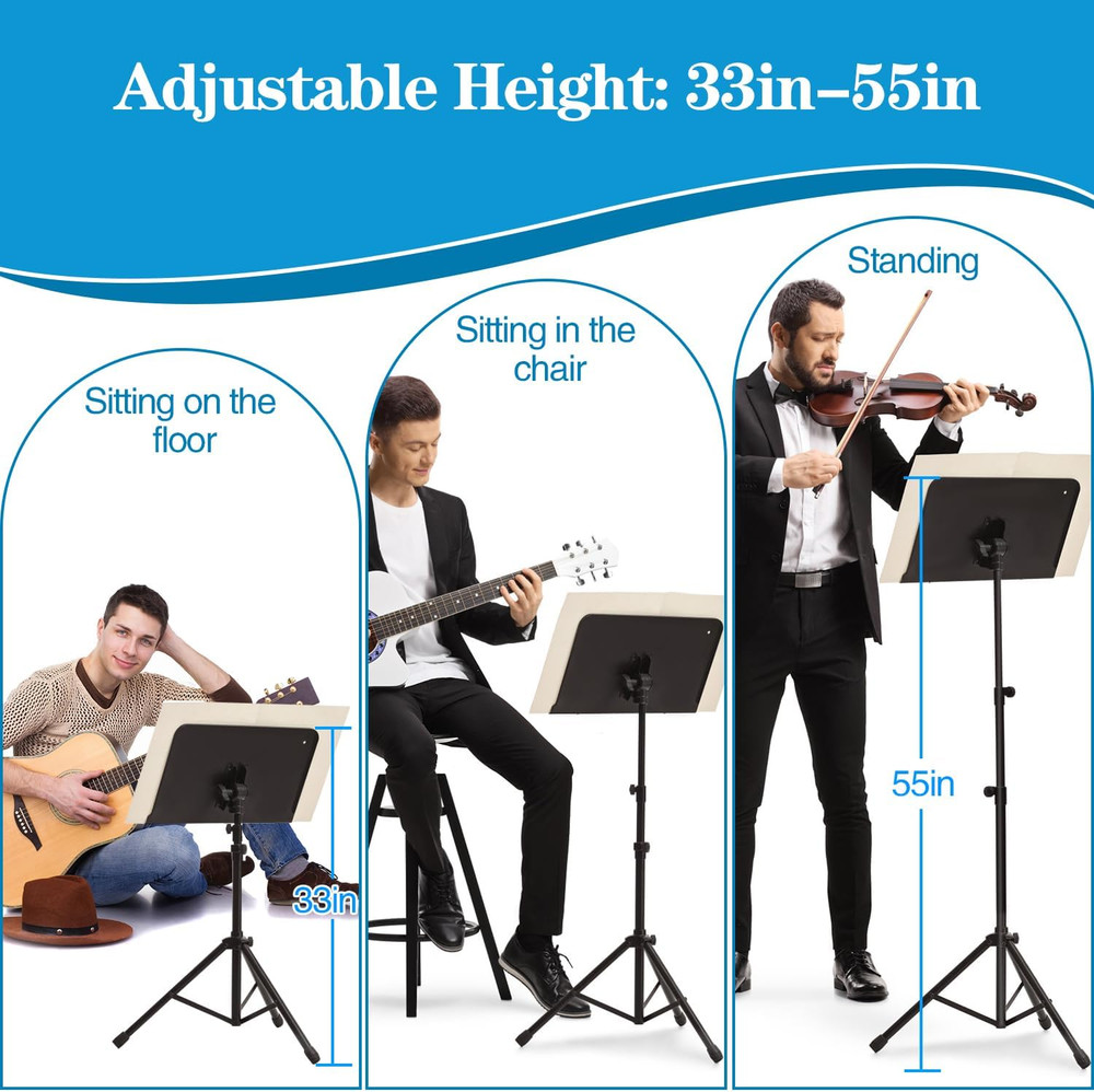Sheet Music Stand 1/2/3 Pack Adjustable Portable Standard Version 1 Pack
