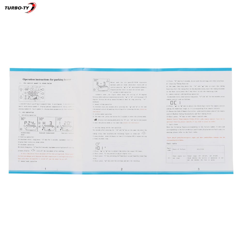 For Trucks Trailer Air Diesel Heater Remote W/LCD Thermostat 10L Tank 12V Diesel