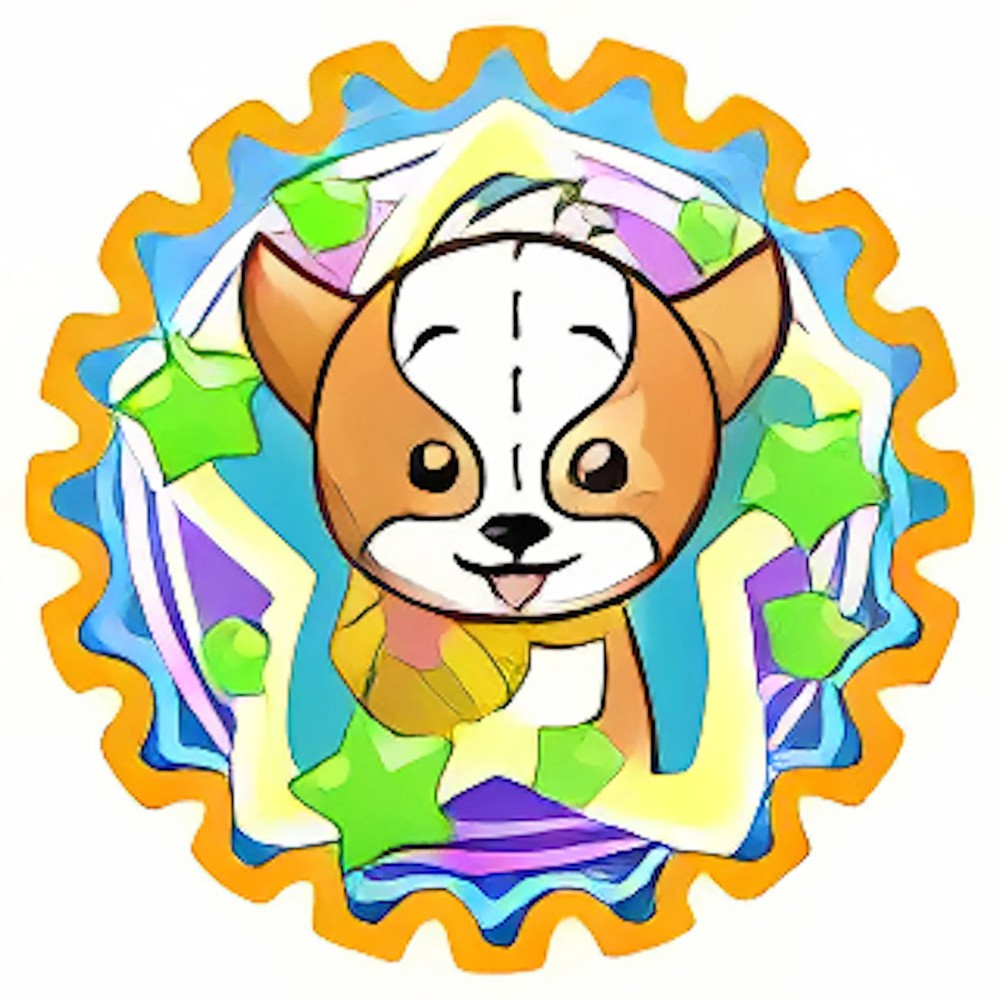 Neopets - 25th Anniversary Doglefox Stamp - Virtual Item
