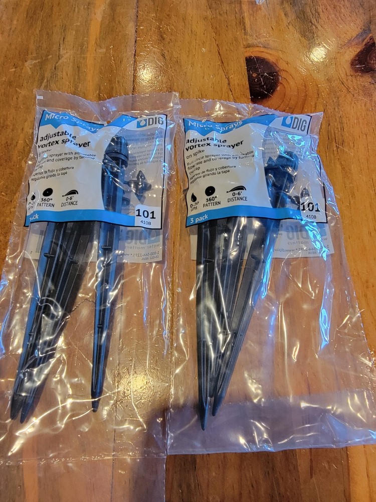 2pk Dig Micro Sprinkler Adjustable Sprayer Model 410B 3 Pack