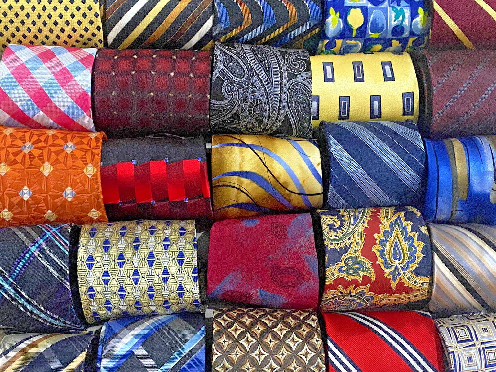 50 Pcs Neckties Lot Mix Wear Quilting Craft Cutter Multicolor Lots