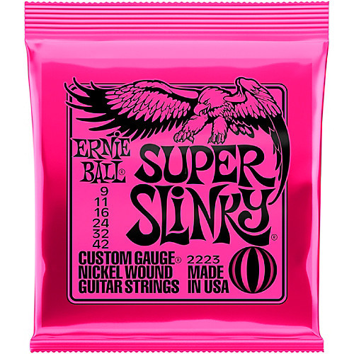 *10 PACK ERNIE BALL SUPER SLINKY 9-42 ELECTRIC GUITAR STRINGS 2223 (10 SETS)*