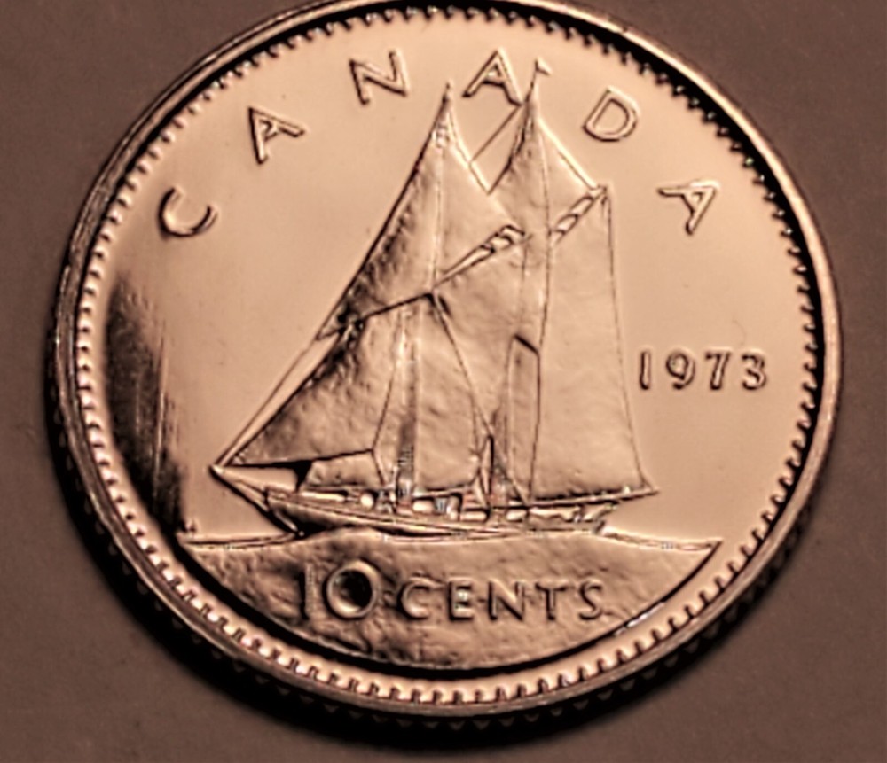 1973 SPECIMEN CANADA 10 Cent Dime Uncirculated Coin SP UNC