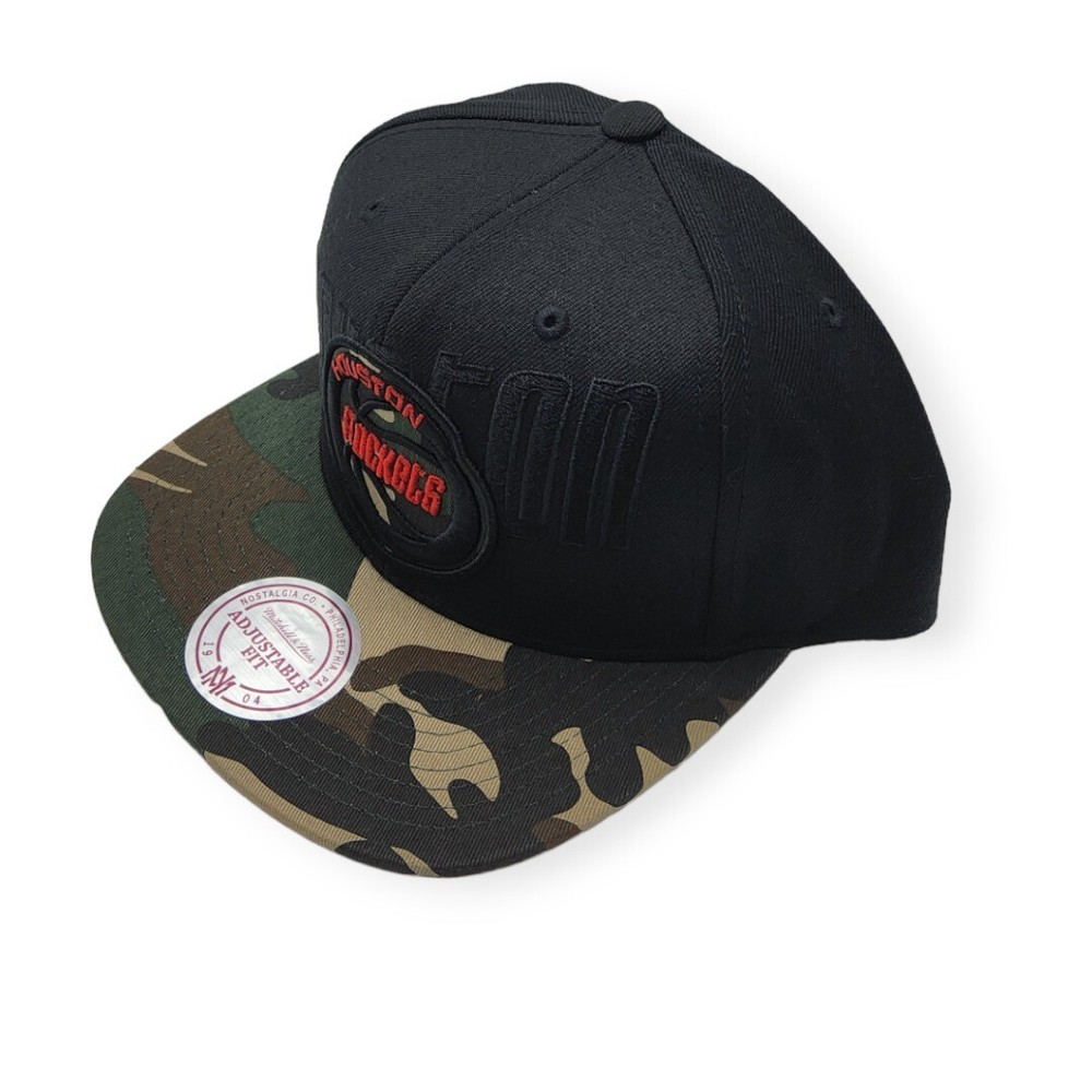 Mitchell & Ness Houston Rockets Blind Camo Adjustable Snapback Hat Cap