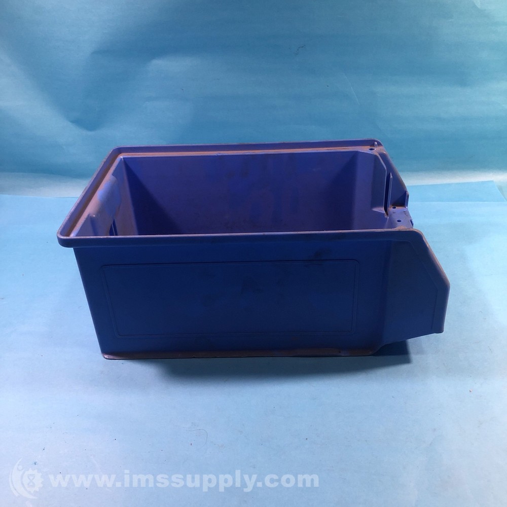 SSI Schafer LF-321-GZW Blue Stackable Plastic Storage Bins USIP