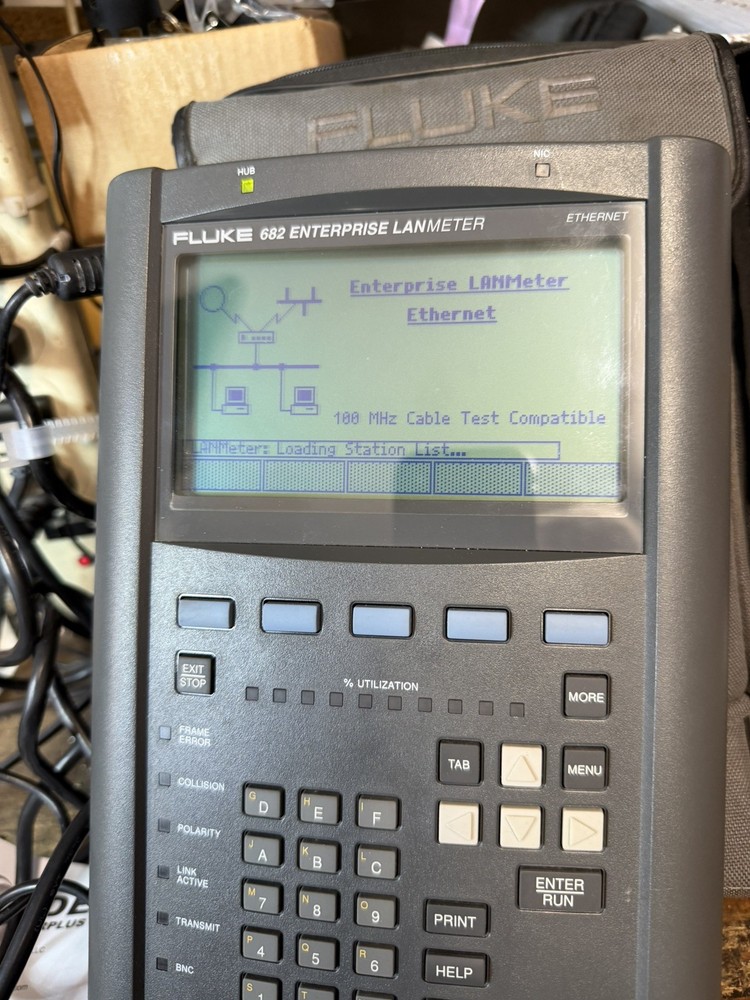 Fluke 682 Enterprise LANMeter w/ Network Map & Case! Power Tested