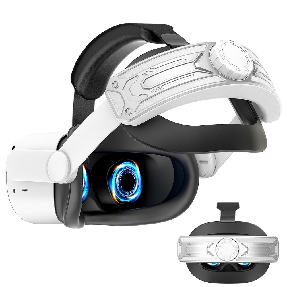 Head Strap for Meta Quest 2 VR Headset Elite Strap Adjustable Soft Cushion Heads