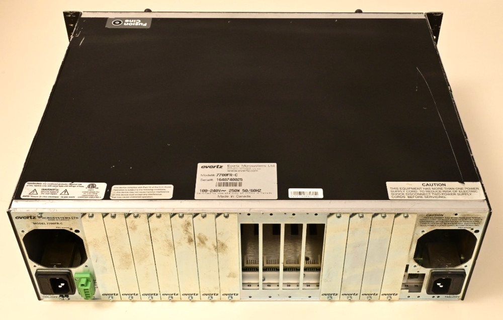 Evertz 7700 Multiframe Chassis Empty w/ Backplane Rack Mount 7700FR-C