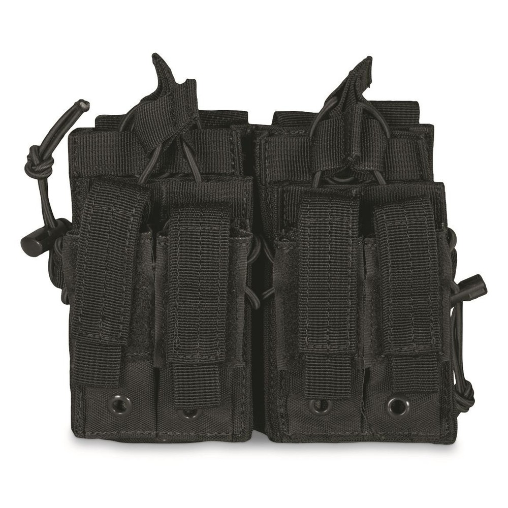 Fox Outdoor Tactical Quad Quick Stack Black, 6.5" x 4" x 6"