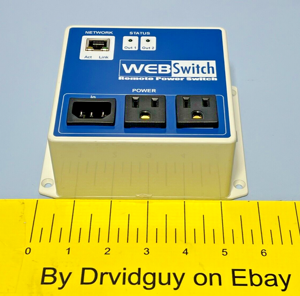 Control-By-Web XRDI-WS1 Web Switch Remote Power Switch; 120VAC, 10A