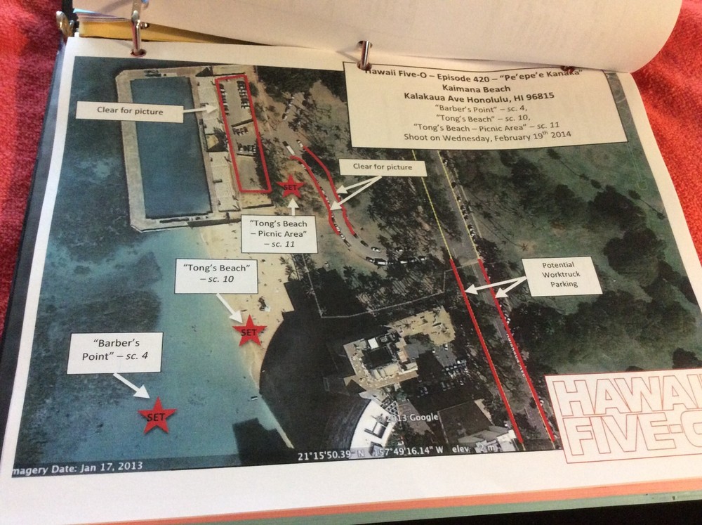 HAWAII FIVE-O ORIGINAL SCRIPT 420 SCHEDULE 2014 PE'EPE'E KANAKA DANIEL DAE KIM