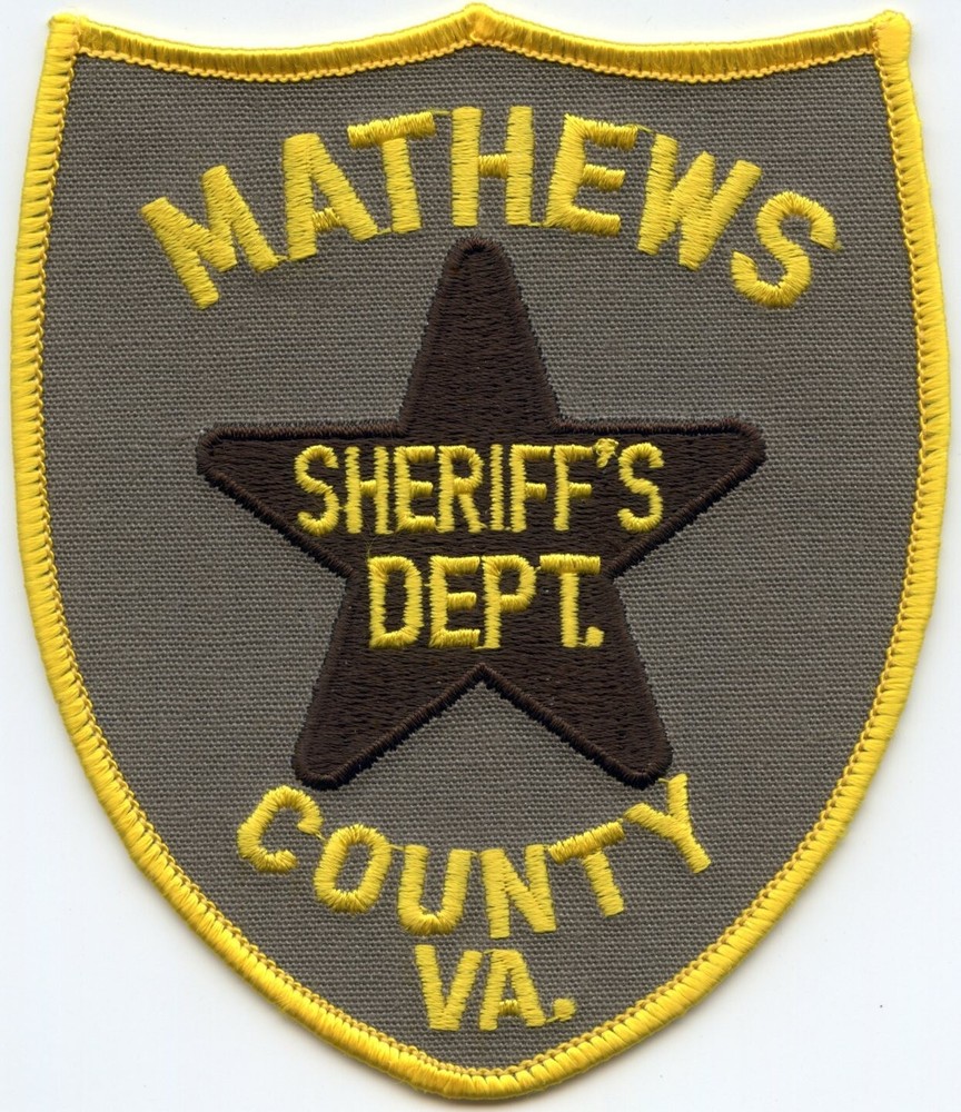 MATHEWS COUNTY VIRGINIA SHERIFF POLICE PATCH