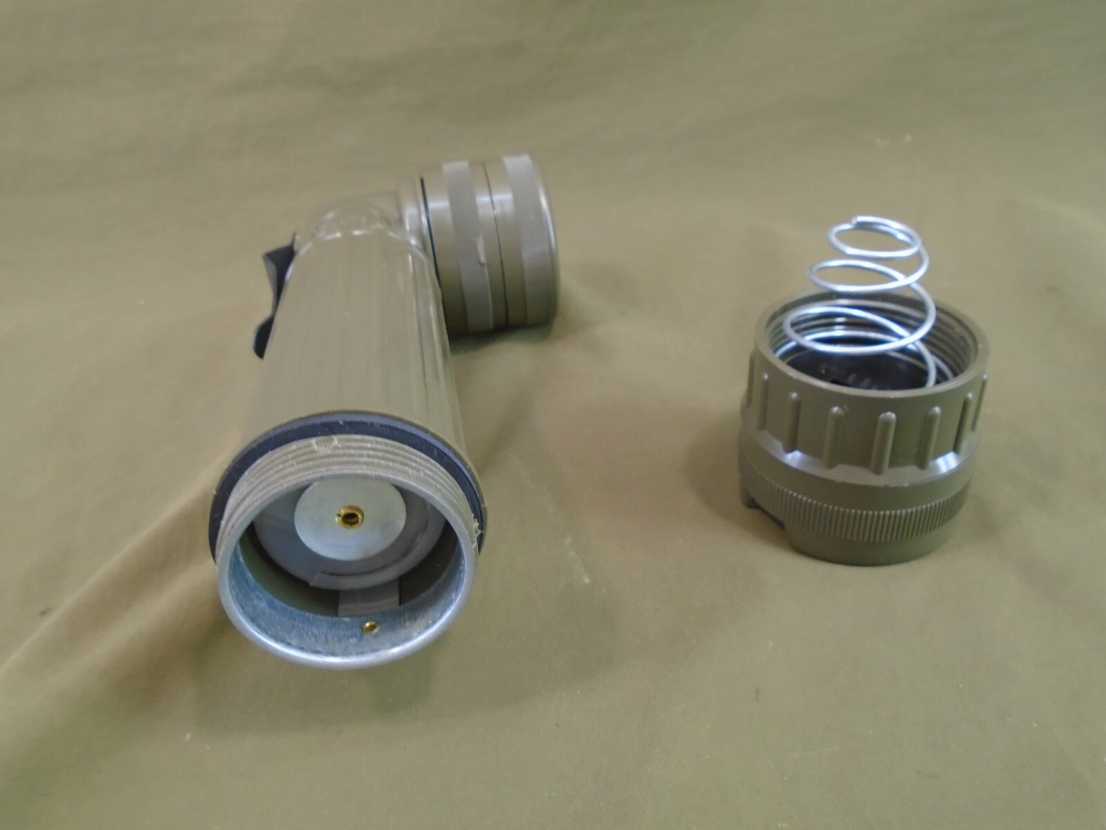 US Military Green Flashlight Fulton MX-991/U w LED & AA Battery Conversion 179-B