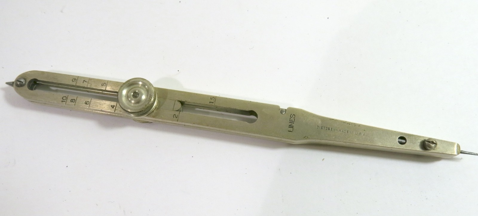 Vintage Dietzgen Made in USA 7 1/4" Proportional Dividers with Original Case